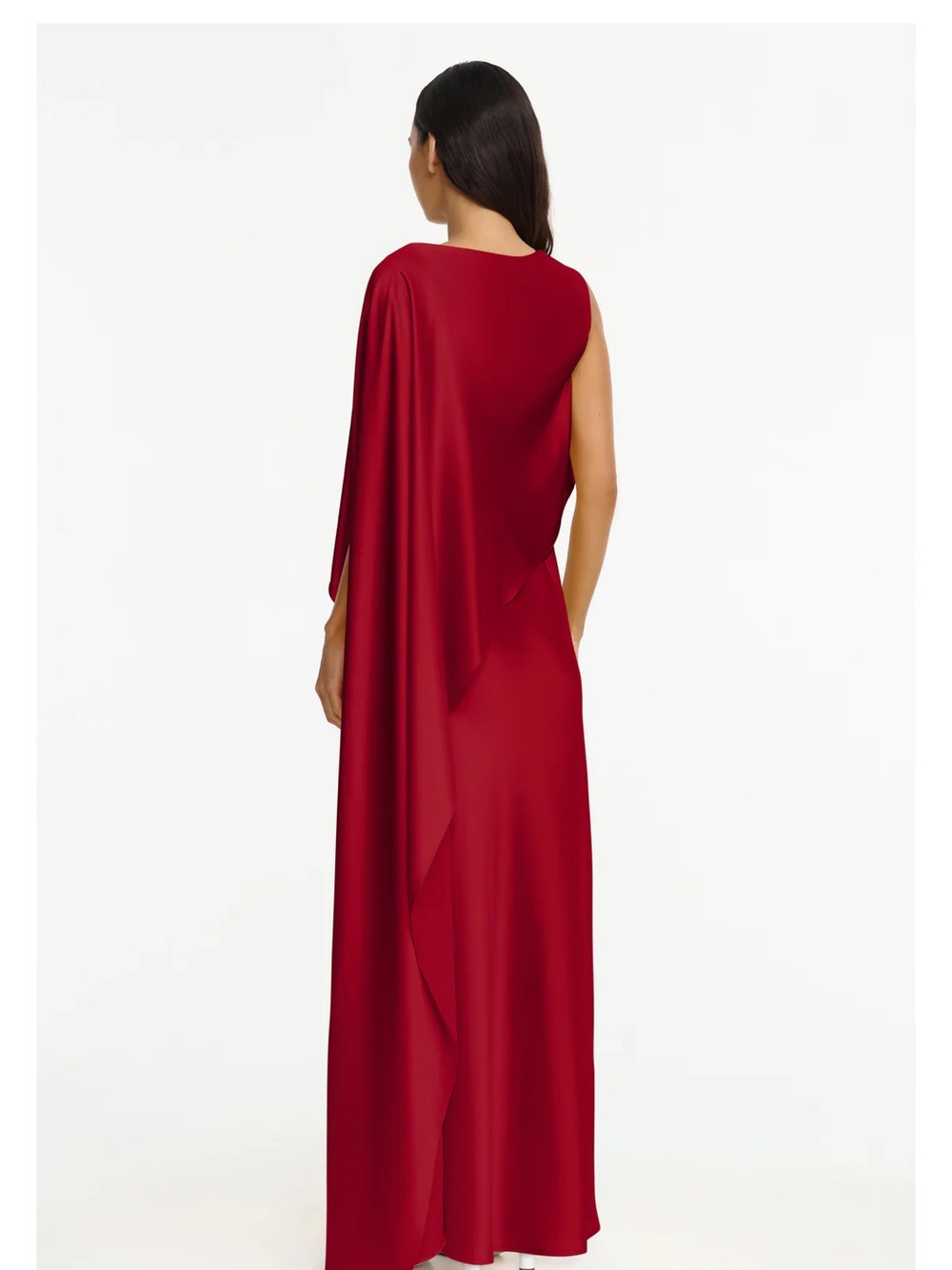 Acler Scarlet One-Shoulder Draped Maxi Dress